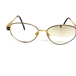 Tura Mod-709 Frames Women's Oval‎ Eyeglasses Glasses Gold Black 54-15 19701